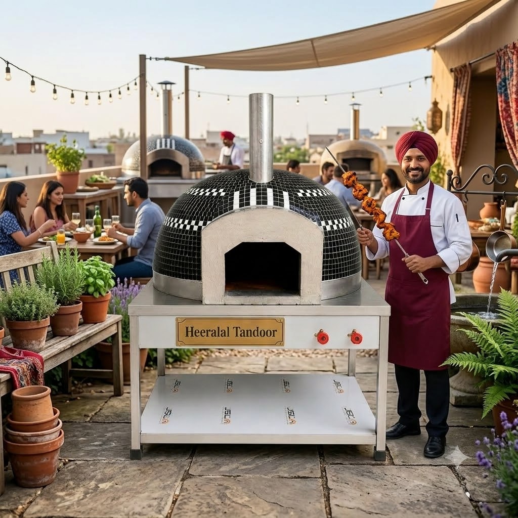 Pizza Oven Black White 4